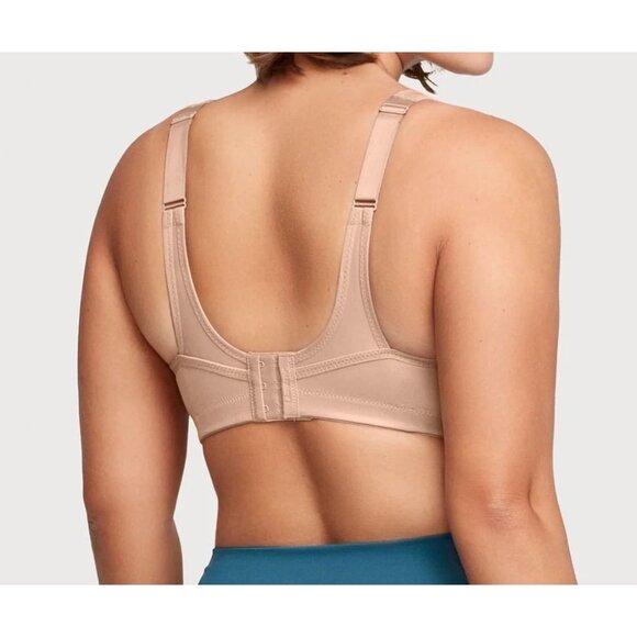 Glamorise Sport Beige No-Bounce Moisture Wicking Camisole Sports Bra 46F - Picture 2 of 8
